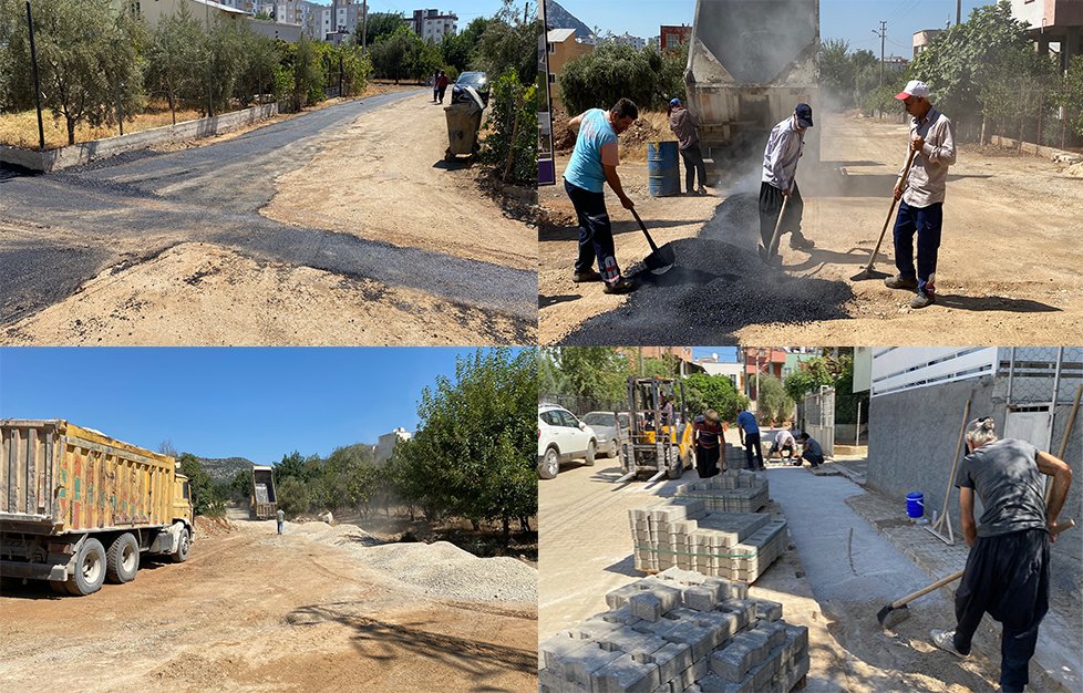 Doğalgaz Nedeniyle Bozulan Yollarda tamirat çalışmaları
